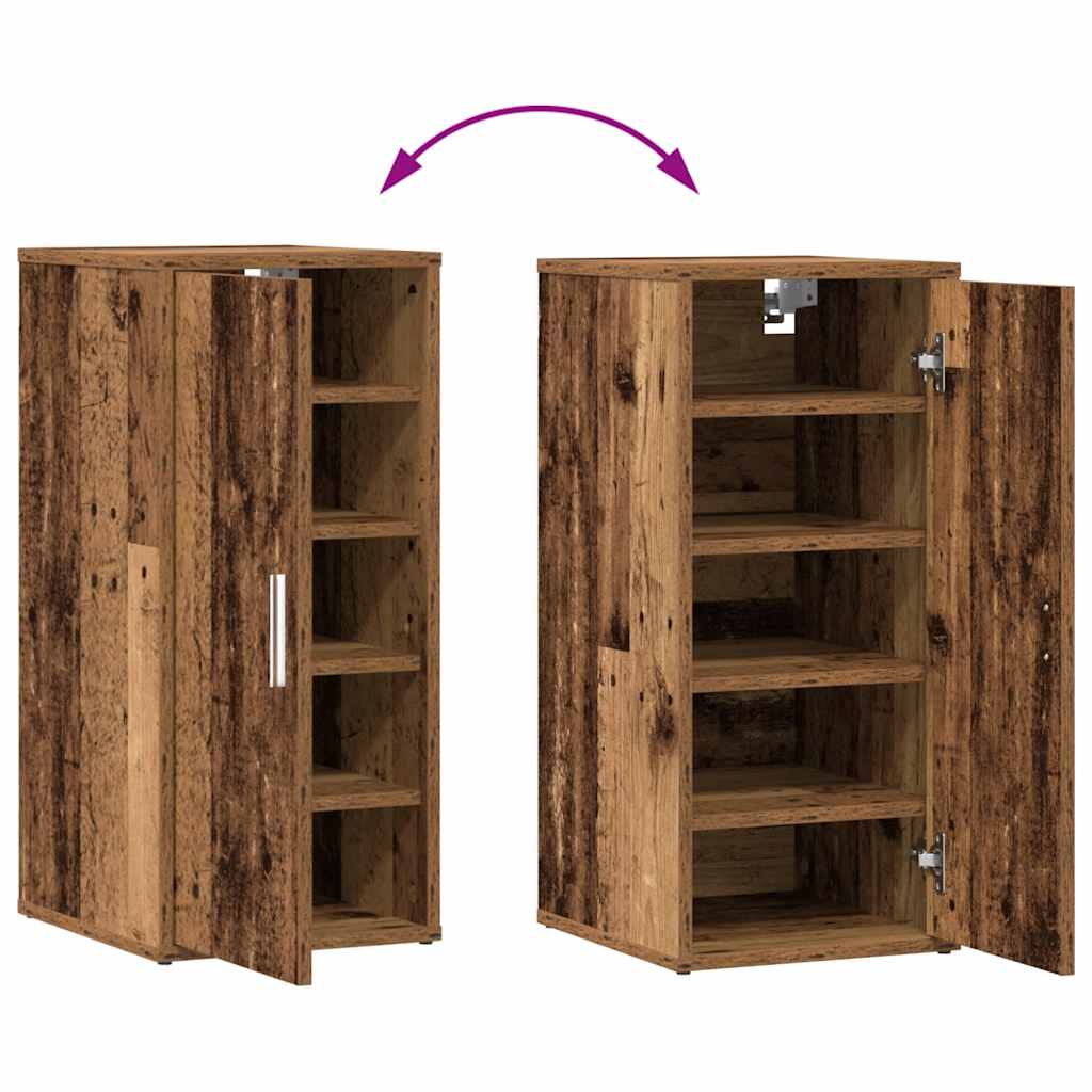 Scarpiera Legno Antico 32x35x70 cm in Truciolato