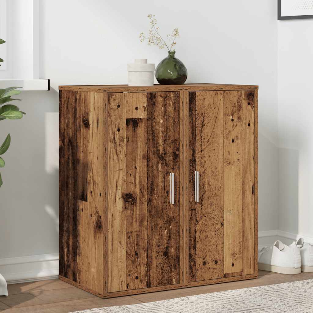 Scarpiere 2 pz Legno Antico 32x35x70 cm in Truciolato