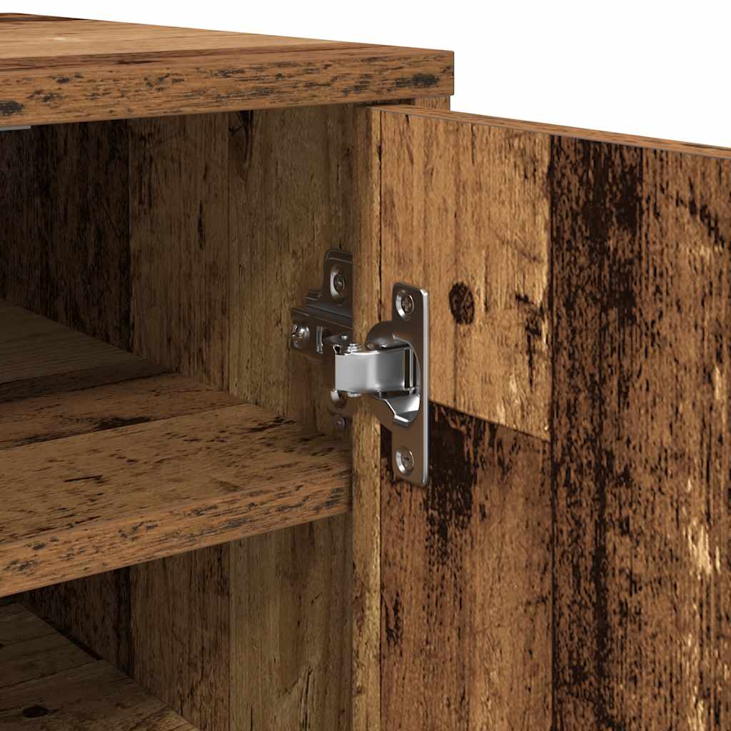Scarpiere 2 pz Legno Antico 32x35x70 cm in Truciolato