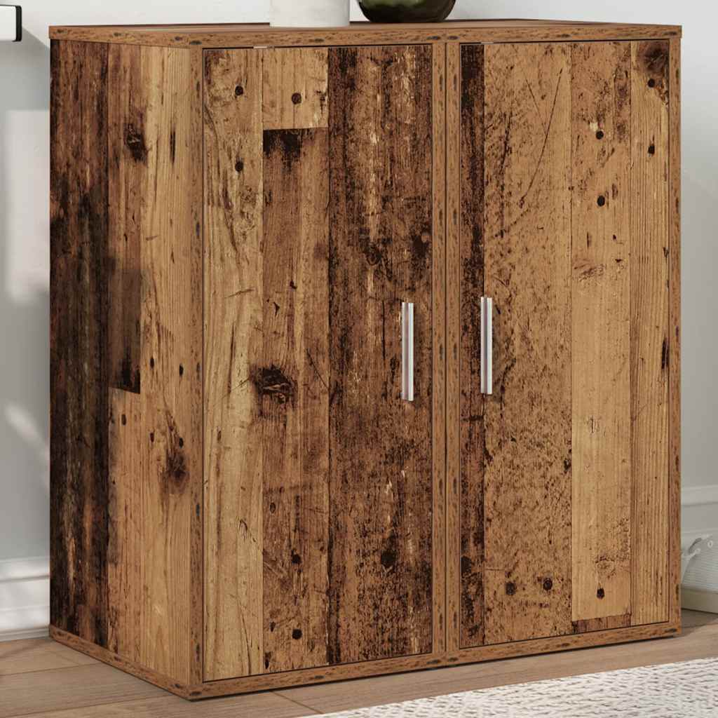 Scarpiere 2 pz Legno Antico 32x35x70 cm in Truciolato