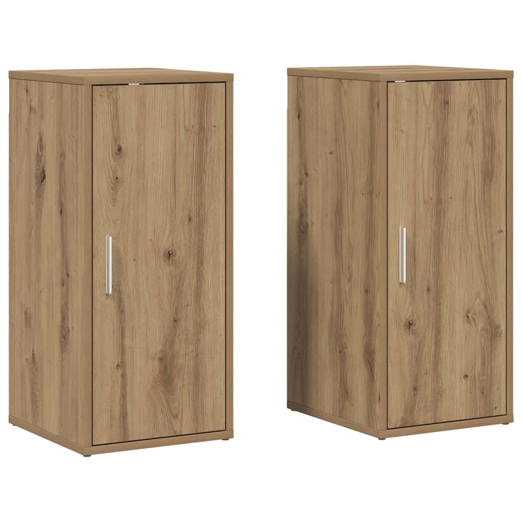 Scarpiere 2 pz Rovere Artigianale 32x35x70 cm in Truciolato