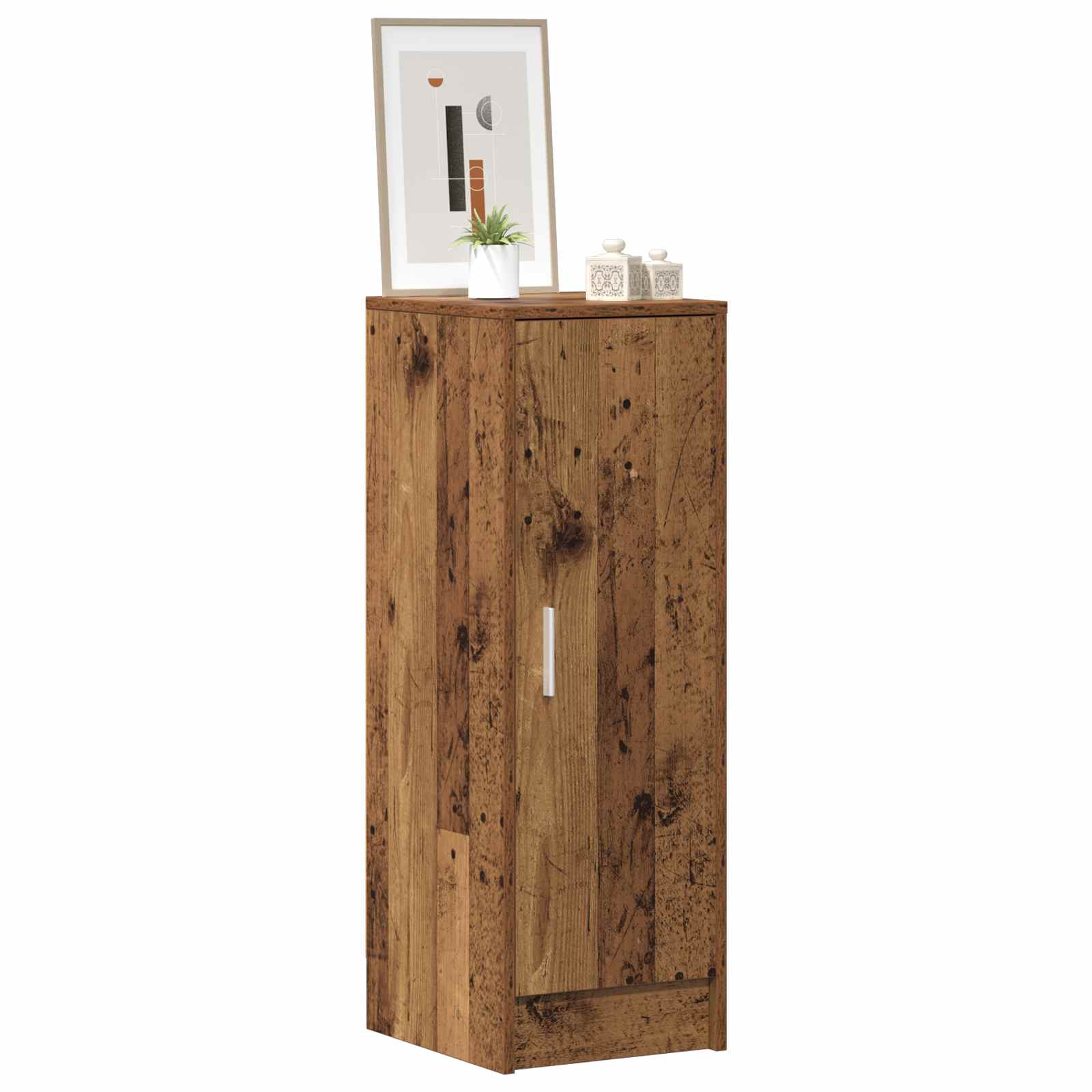 Scarpiera Legno Vecchio 32x35x92 cm in Legno Multistrato