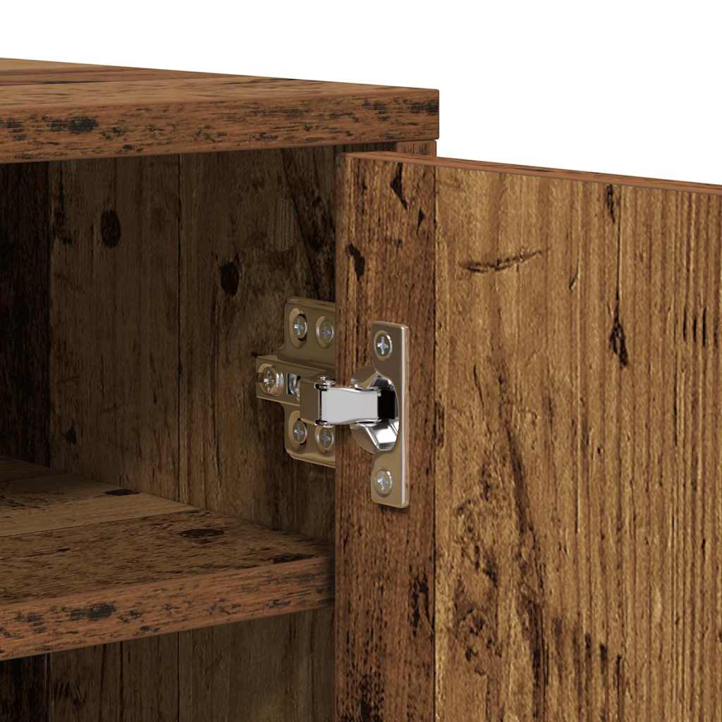 Scarpiera Legno Vecchio 32x35x92 cm in Legno Multistrato