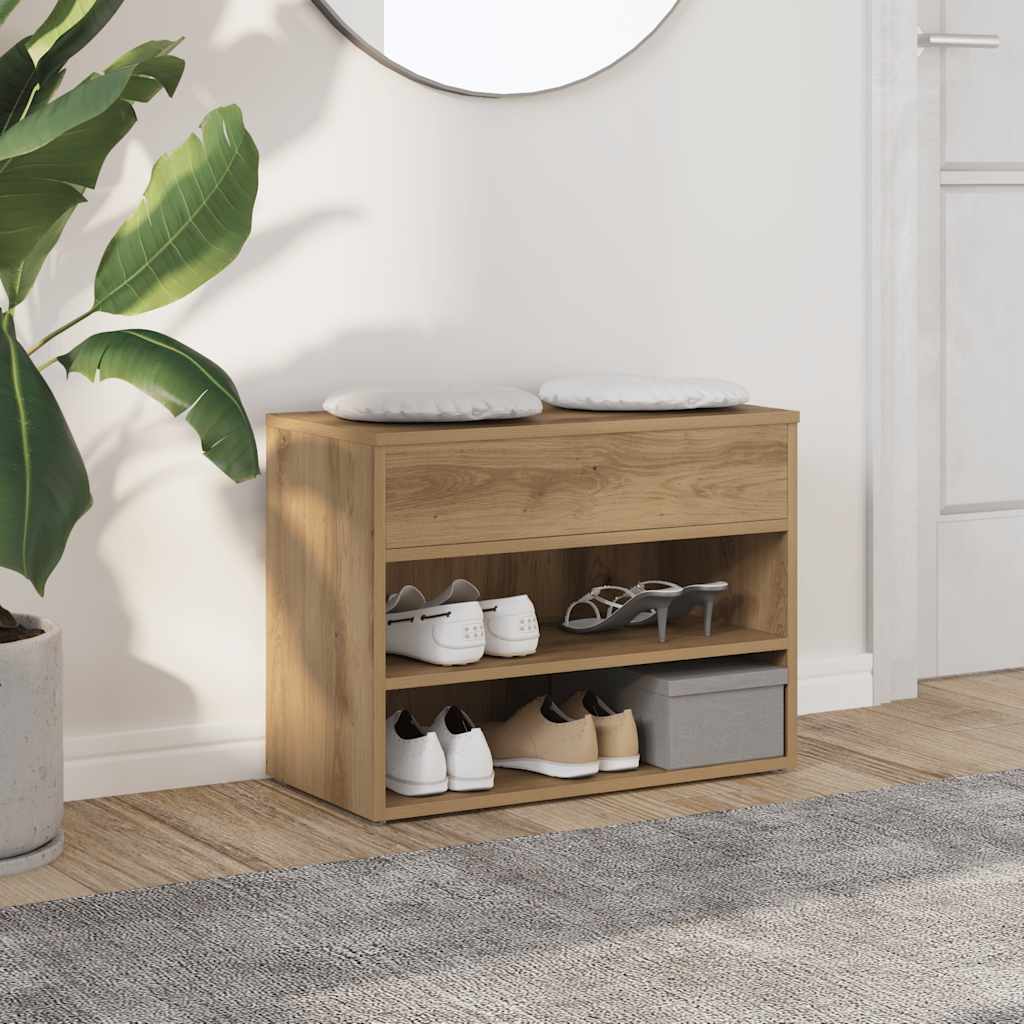 Scarpiera Rovere Artigianale 60x30x45 cm in Legno Multistrato