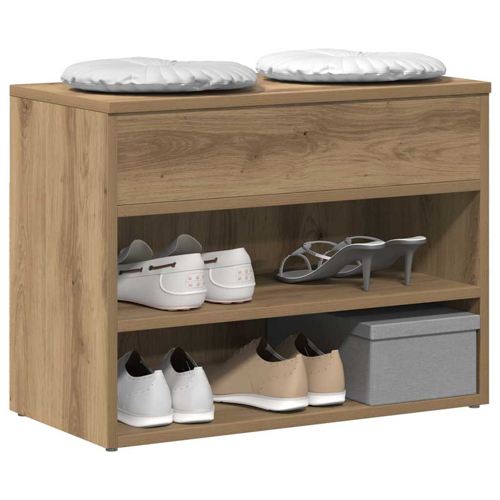 Scarpiera Rovere Artigianale 60x30x45 cm in Legno Multistrato