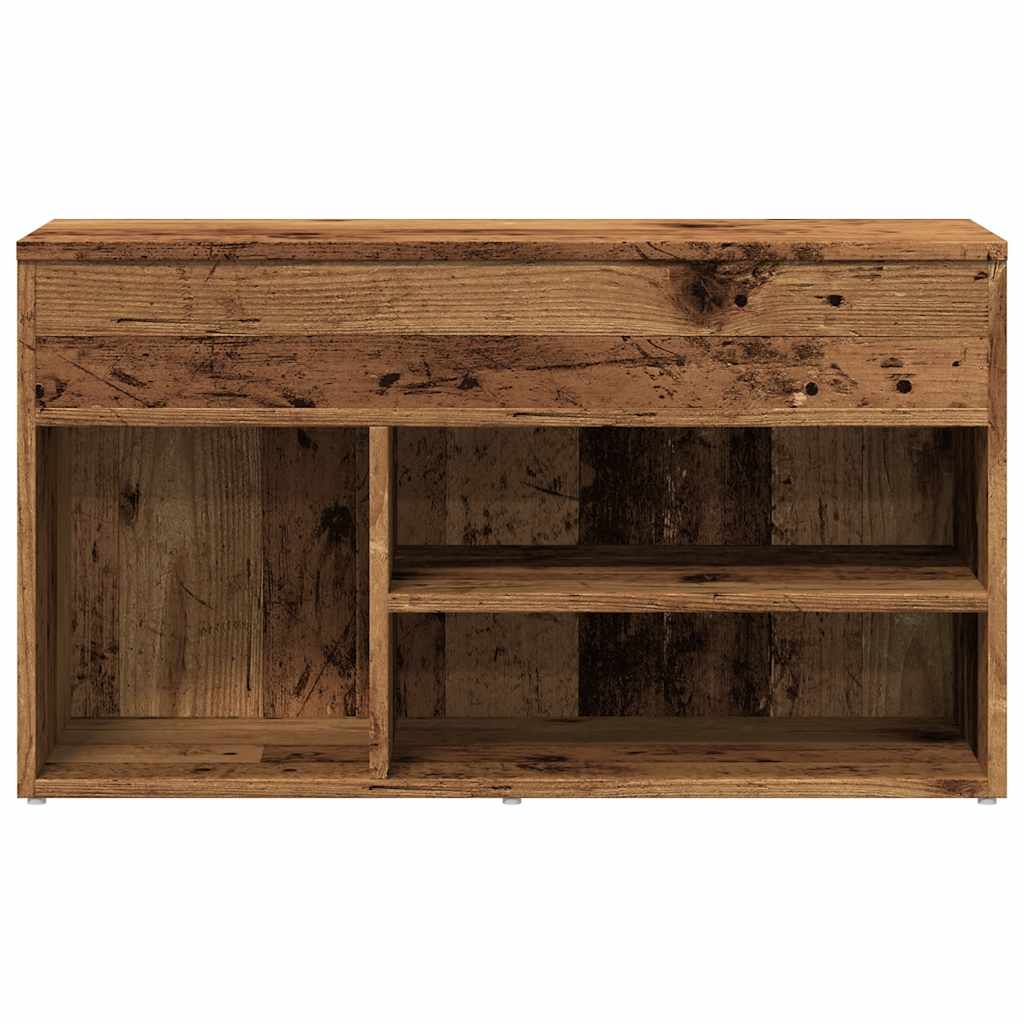 Scarpiera Legno Antico 80x30x45 cm in Legno Multistrato