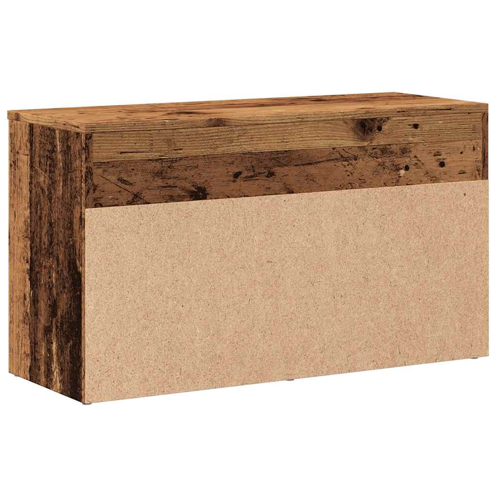 Scarpiera Legno Antico 80x30x45 cm in Legno Multistrato