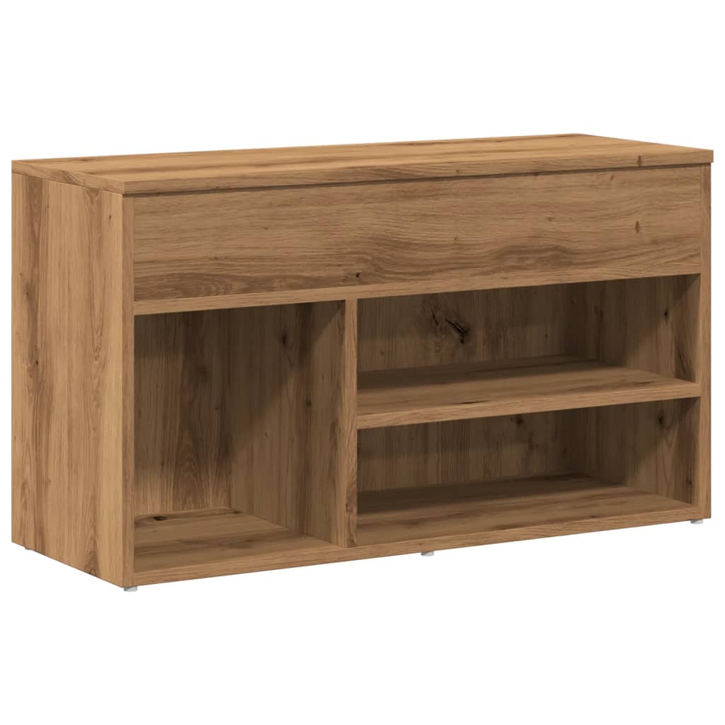 Scarpiera Rovere Artigianale 80x30x45 cm in Legno Multistrato