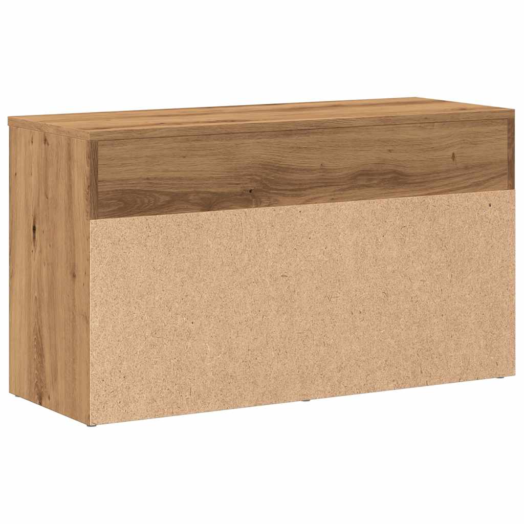 Scarpiera Rovere Artigianale 80x30x45 cm in Legno Multistrato