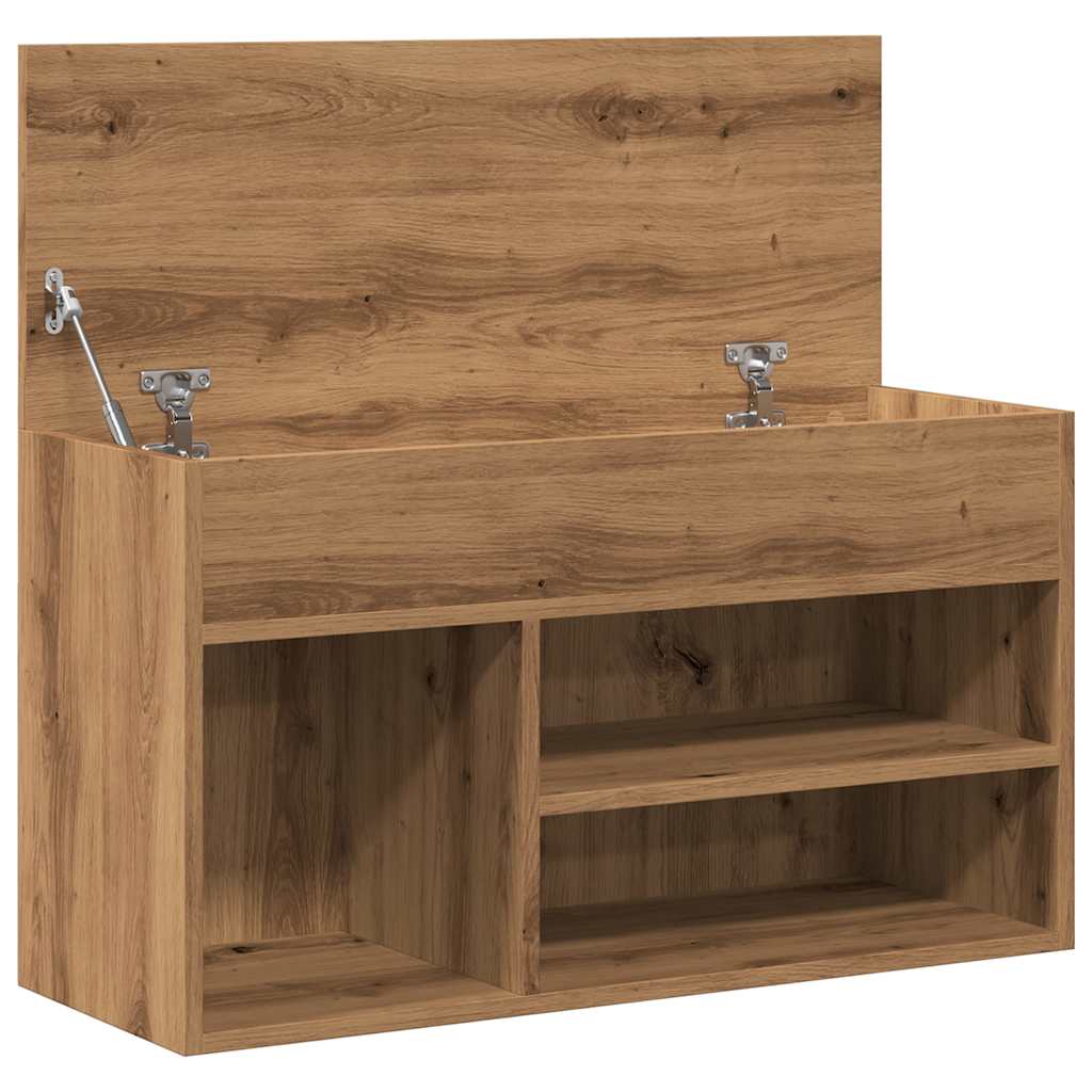 Scarpiera Rovere Artigianale 80x30x45 cm in Legno Multistrato