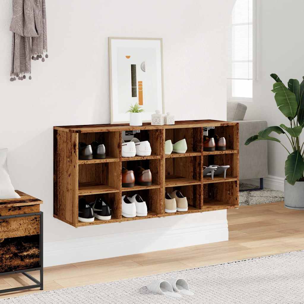 Scarpiere 2 pz Legno Antico 52x30x50 cm