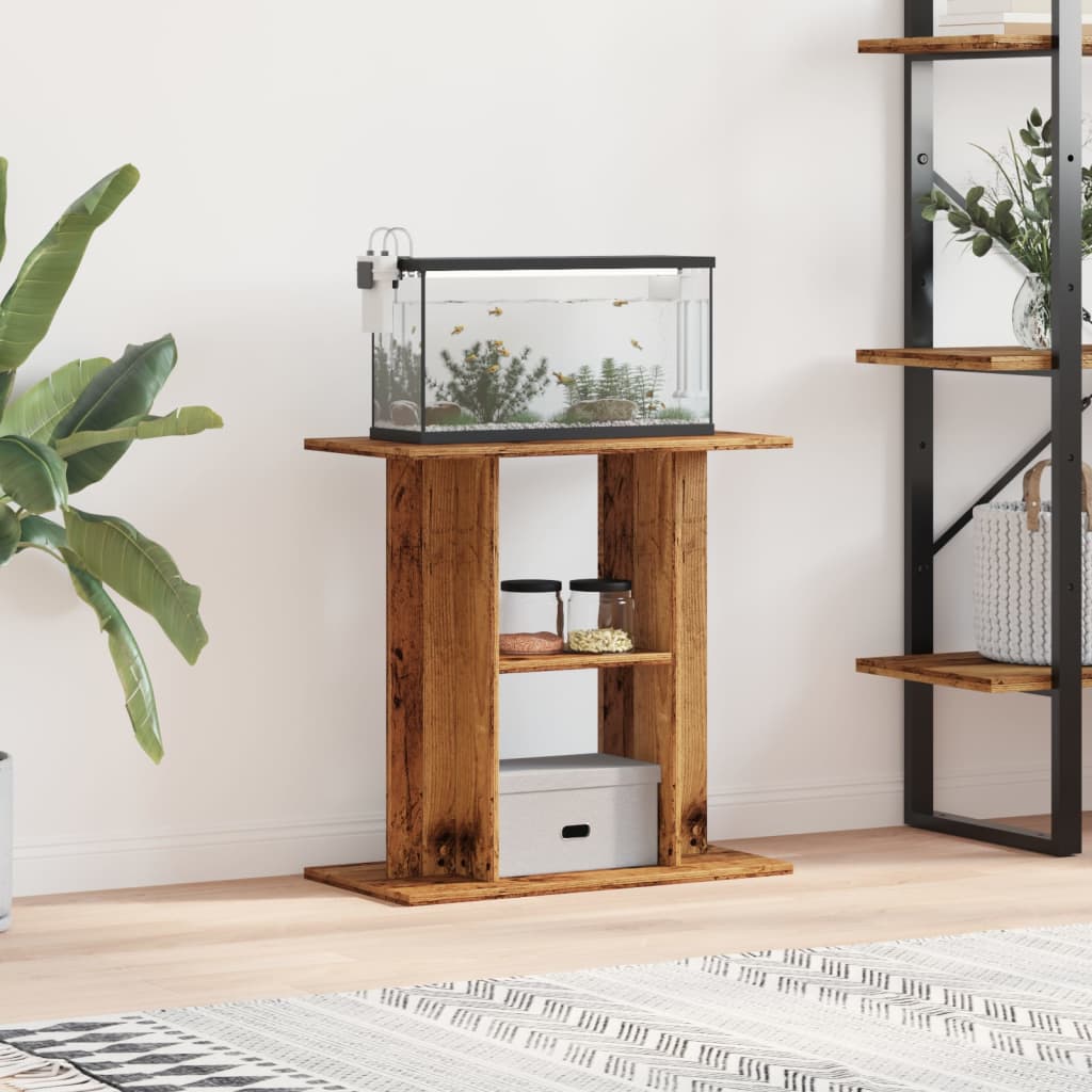 Supporto per acquario in legno antico 60x30x60 cm in legno ingegnerizzato