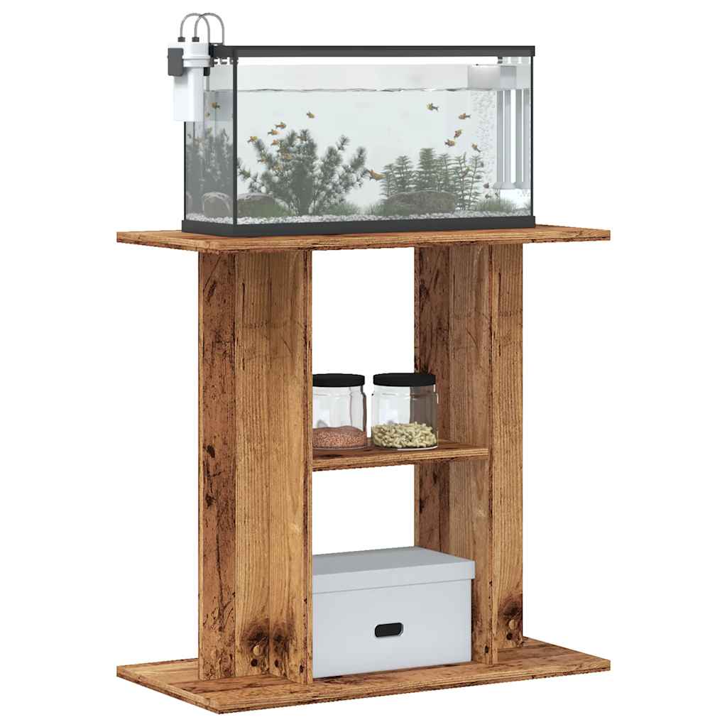 Supporto per acquario in legno antico 60x30x60 cm in legno ingegnerizzato