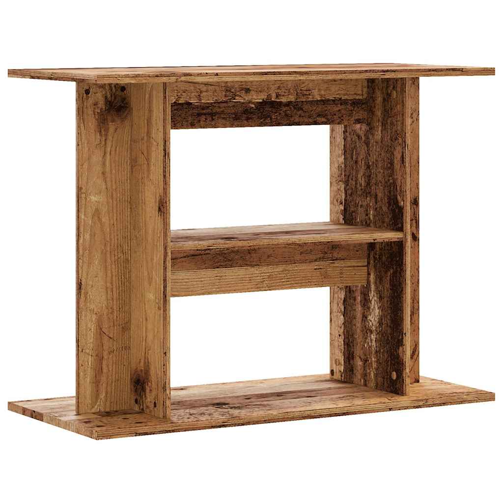 Supporto per acquario in legno antico 80x35x60 cm in legno ingegnerizzato