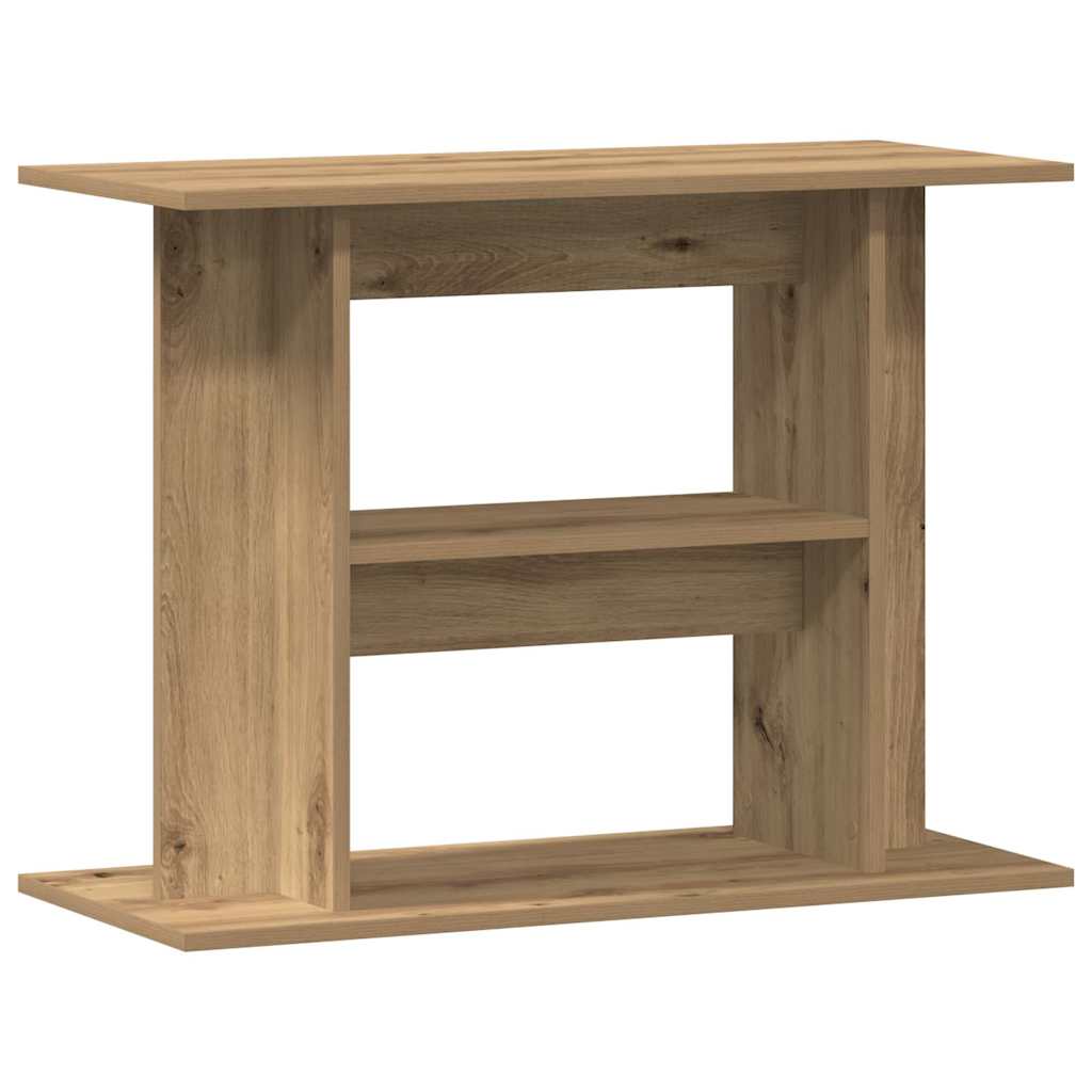 Supporto per acquario artigianale in rovere 80x35x60 cm in legno ingegnerizzato