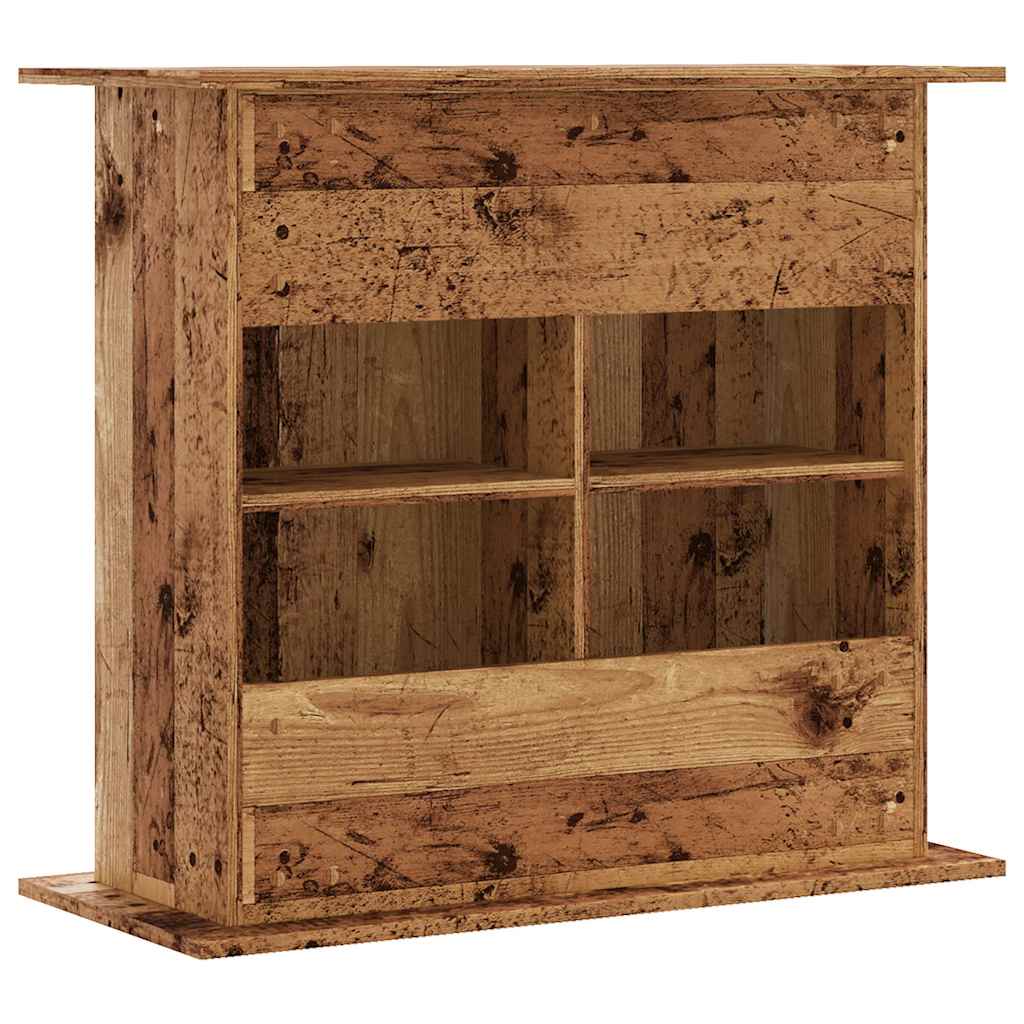 Supporto Acquario 81x36x73 cm in Legno Multistrato Legno Antico