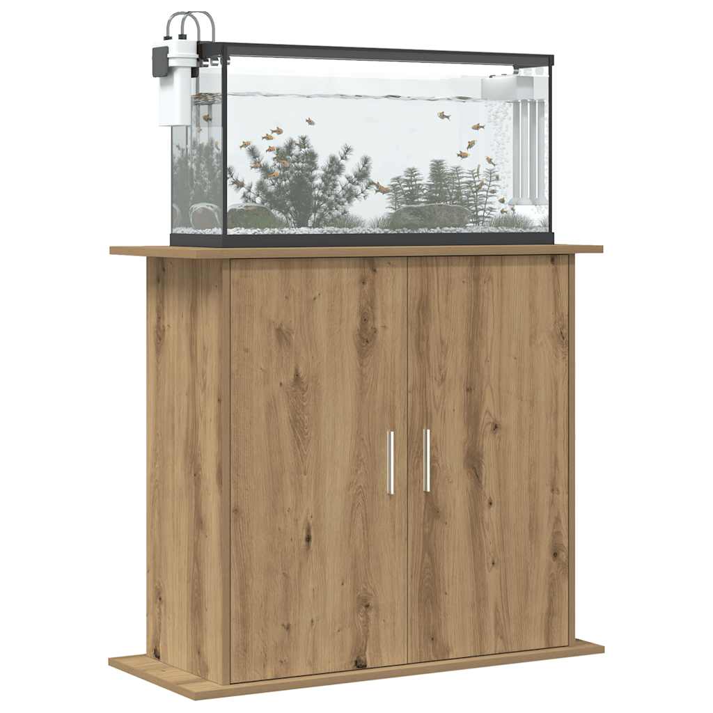 Supporto per acquario artigianale in rovere 81x36x73 cm in legno ingegnerizzato