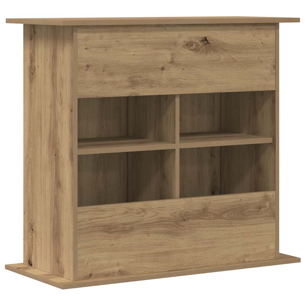 Supporto per acquario artigianale in rovere 81x36x73 cm in legno ingegnerizzato
