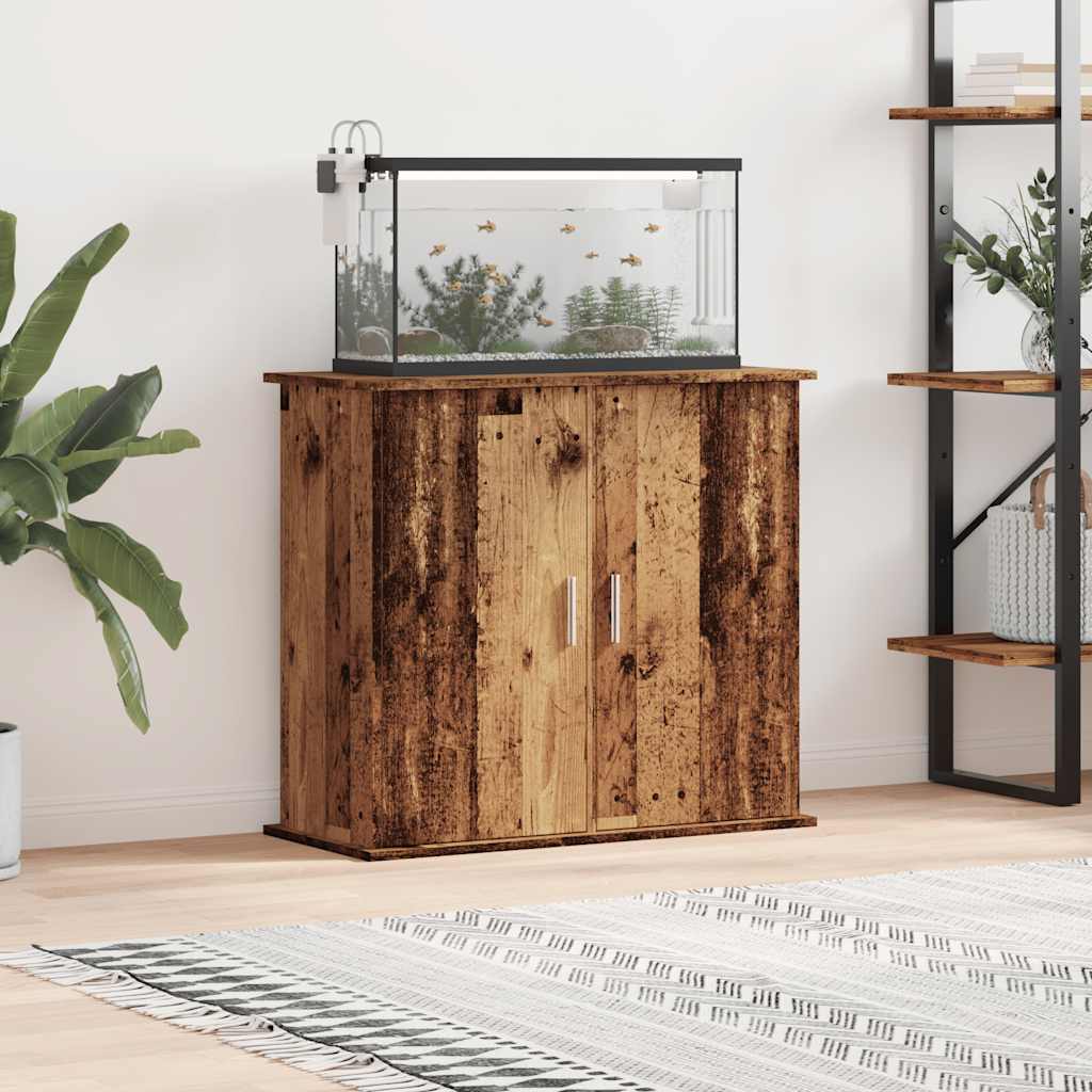 Supporto Acquario 81x36x73 cm in Legno Multistrato Legno Antico