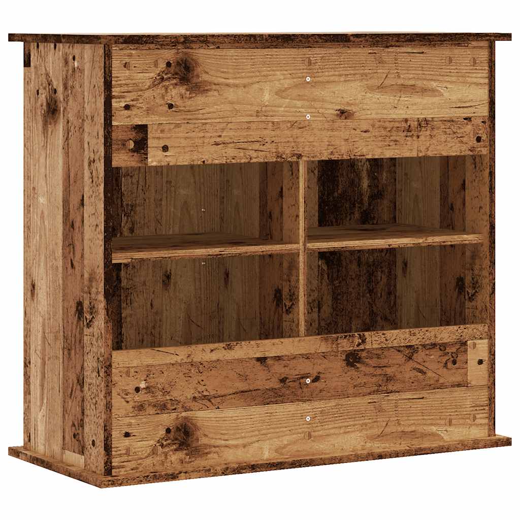Supporto Acquario 81x36x73 cm in Legno Multistrato Legno Antico