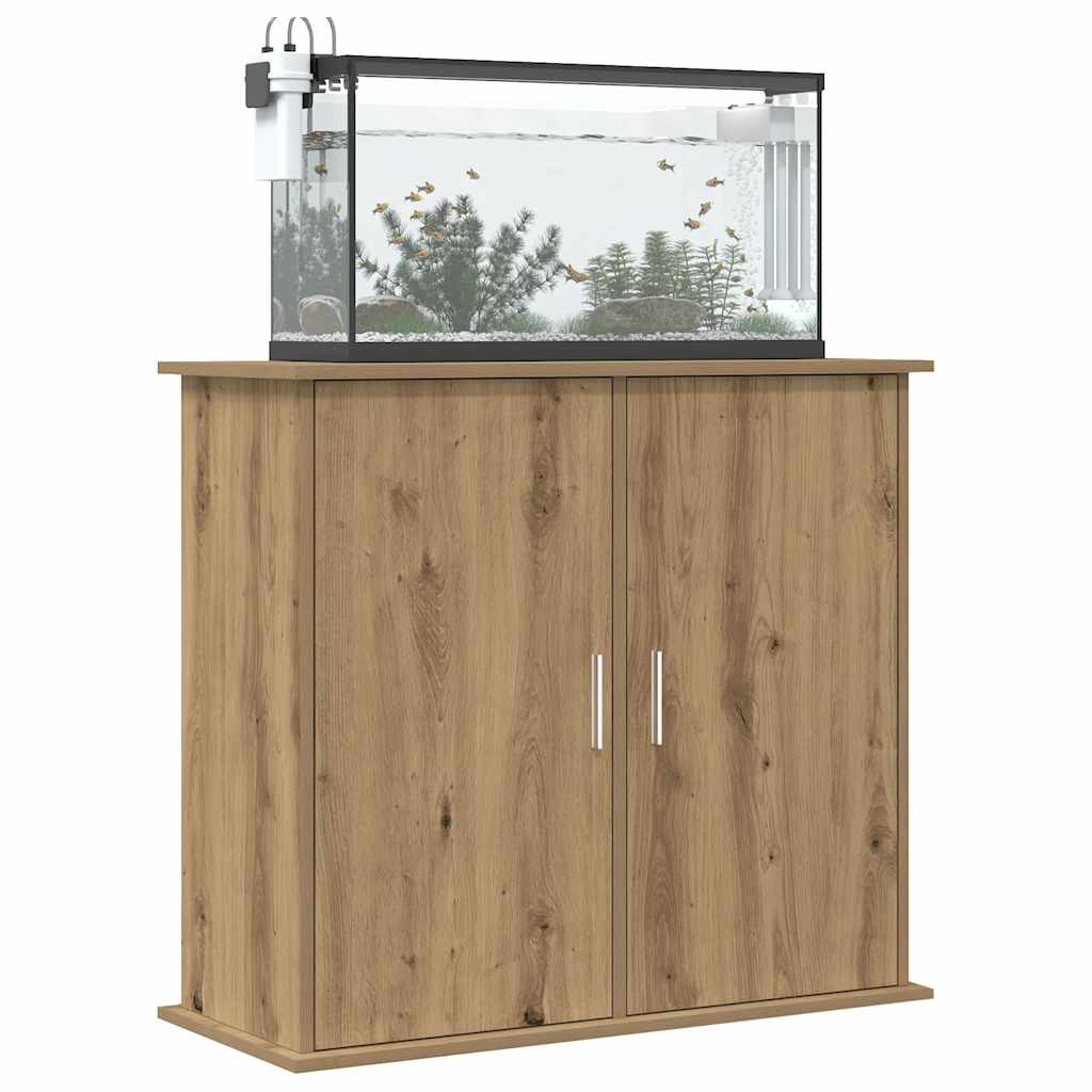 Supporto per acquario artigianale in rovere 81x36x73 cm in legno ingegnerizzato