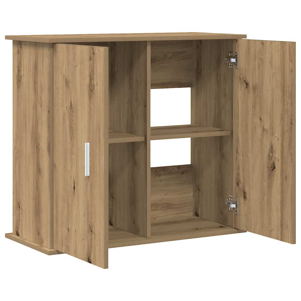Supporto per acquario artigianale in rovere 81x36x73 cm in legno ingegnerizzato