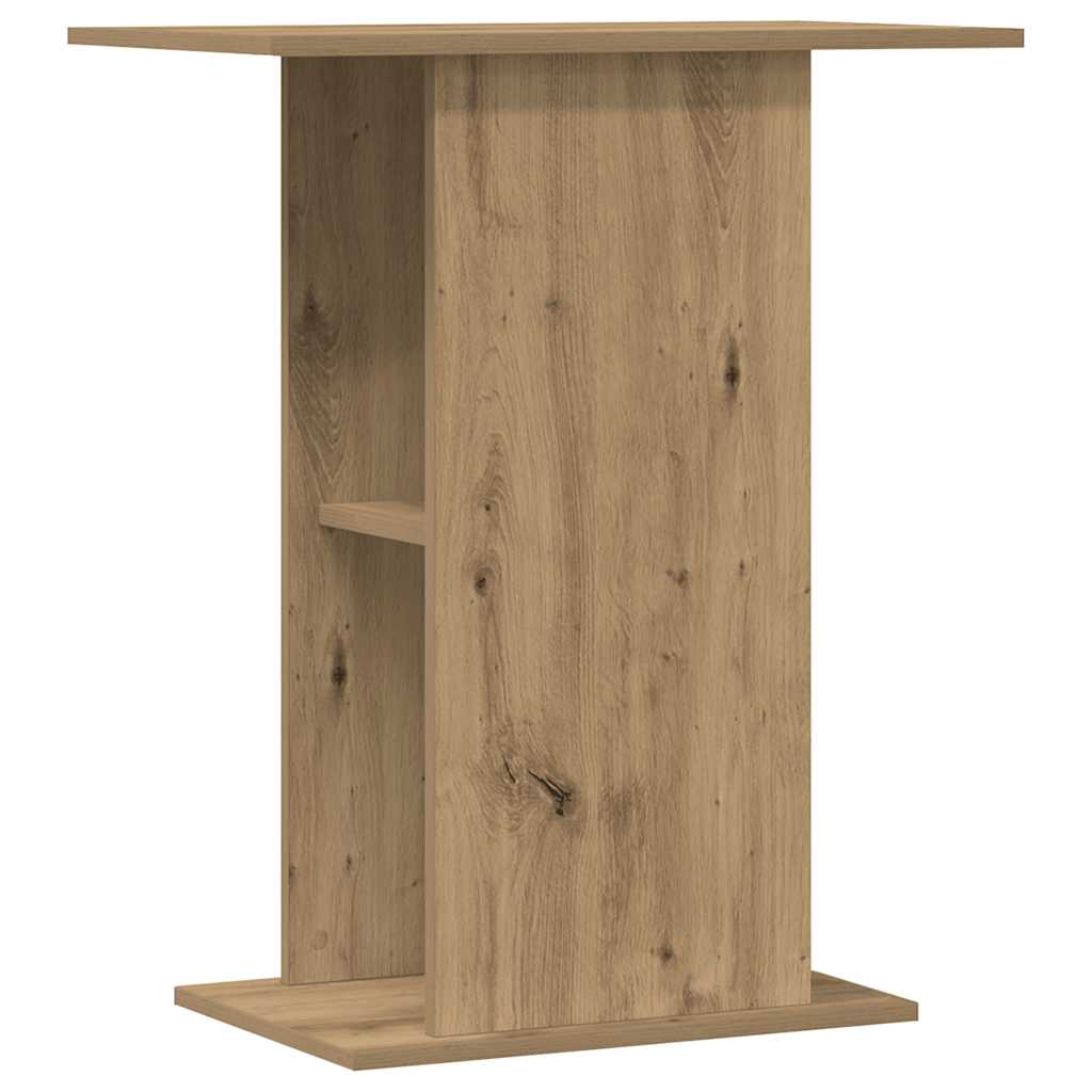 Supporto per acquario artigianale in rovere 36x60,5x72,5 cm in legno ingegnerizzato