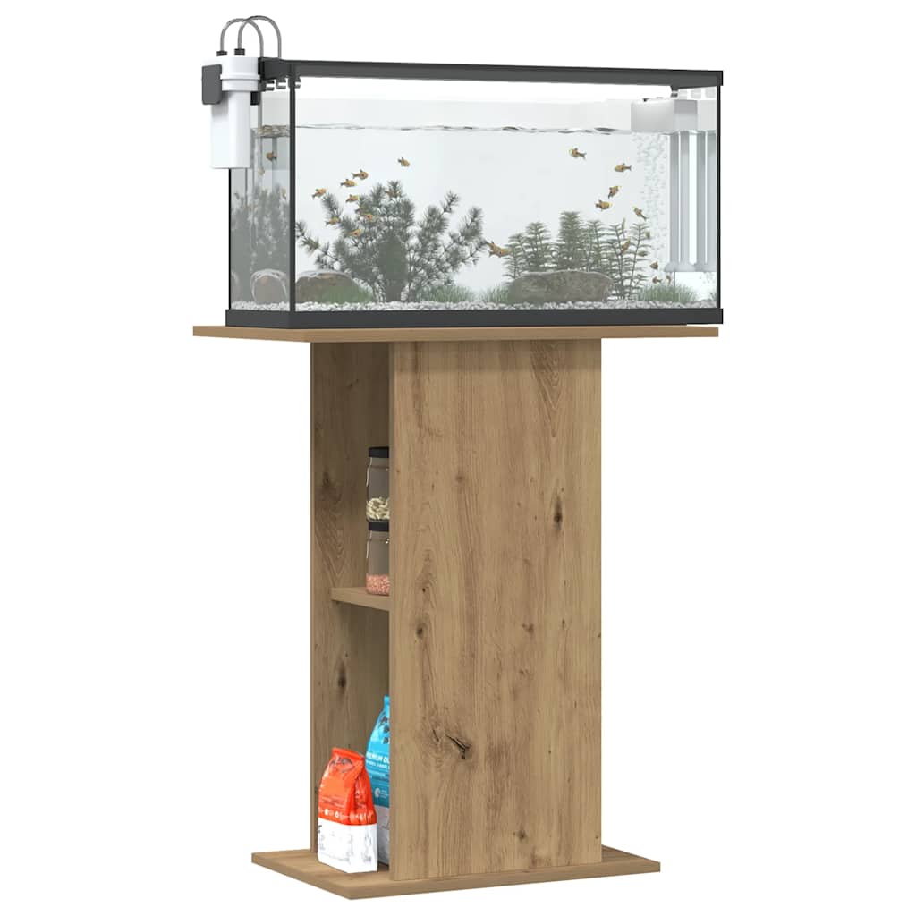 Supporto per acquario artigianale in rovere 36x60,5x72,5 cm in legno ingegnerizzato