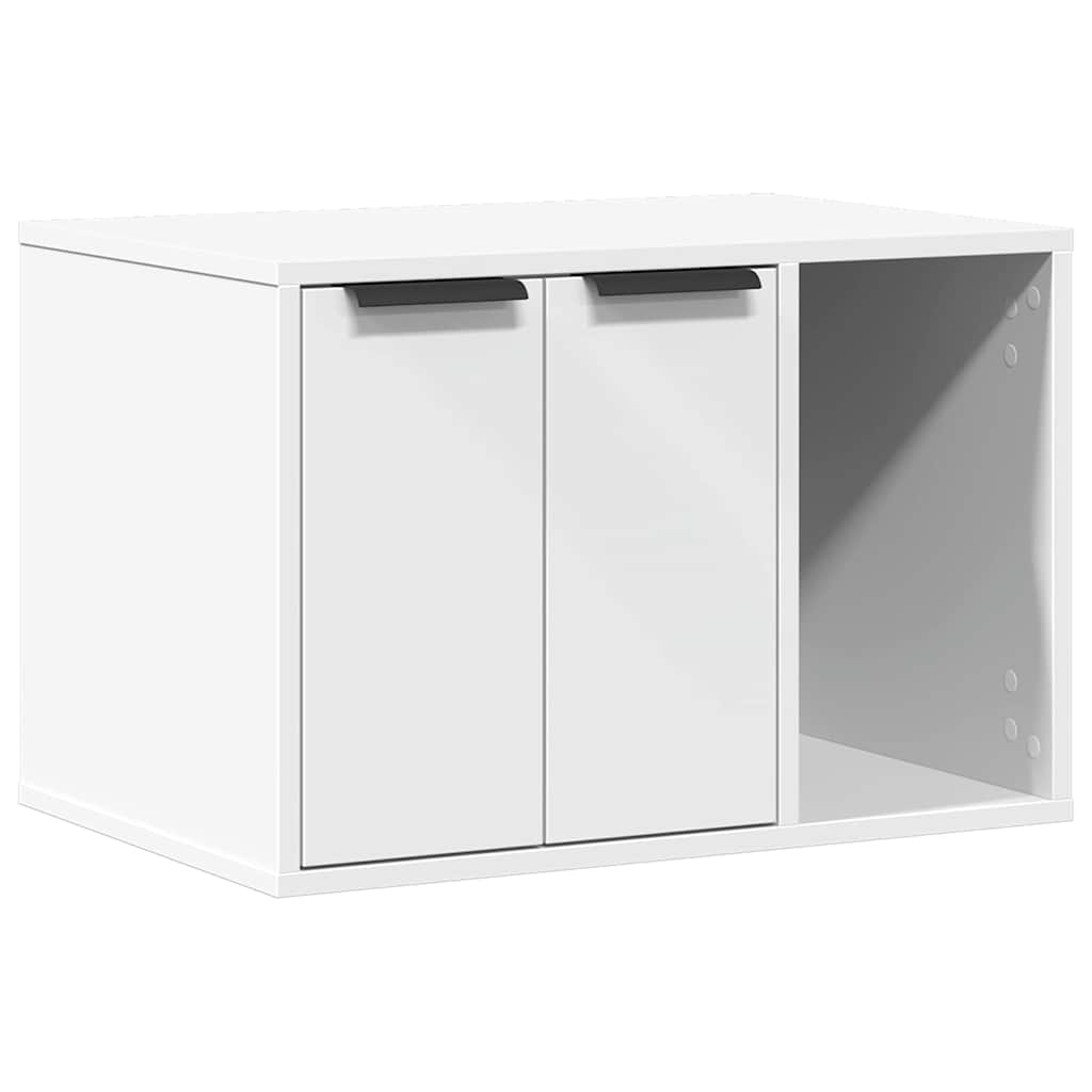 Recinto Lettiera Gatti Bianco 60x40x40 cm in Truciolato