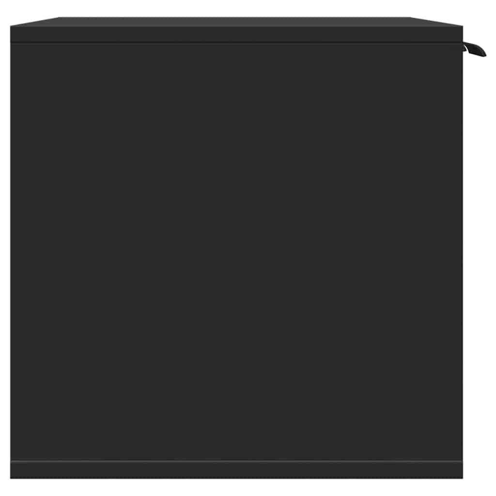 Recinto per Lettiera per Gatti Nero 60x40x40 cm in Truciolato