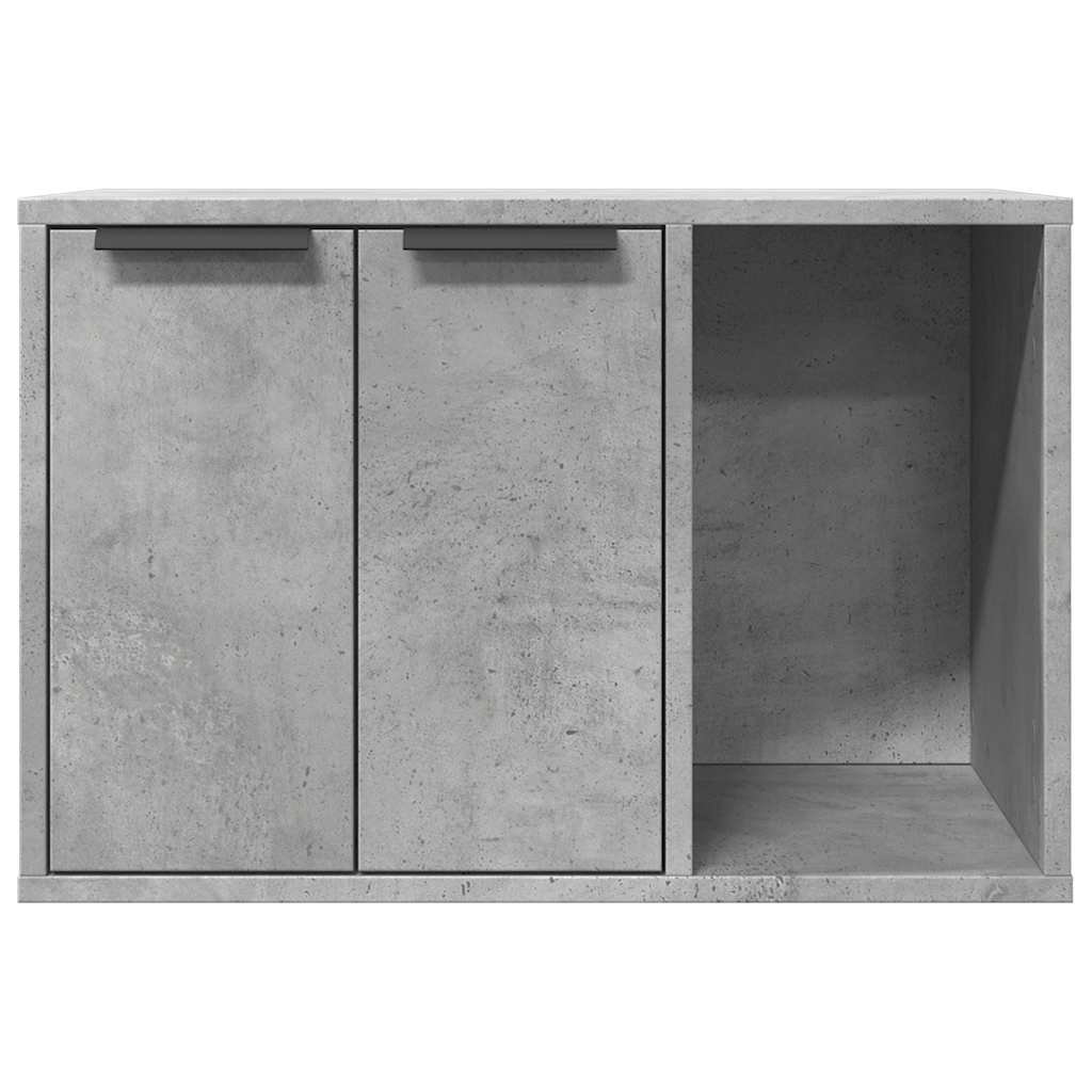 Recinto Lettiera Gatti Grigio Cemento 60x40x40 cm in Truciolato
