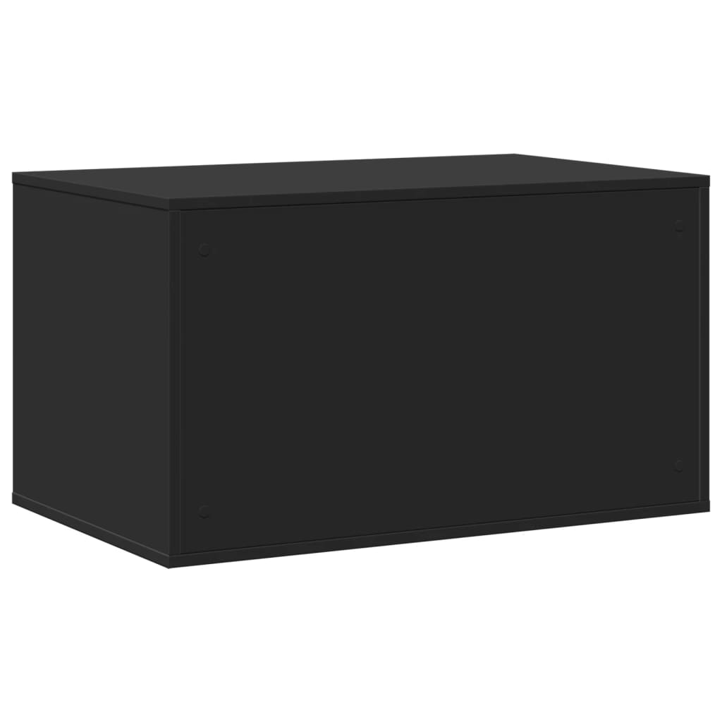 Recinto per Lettiera per Gatti Nero 80x50x45 cm in Truciolato