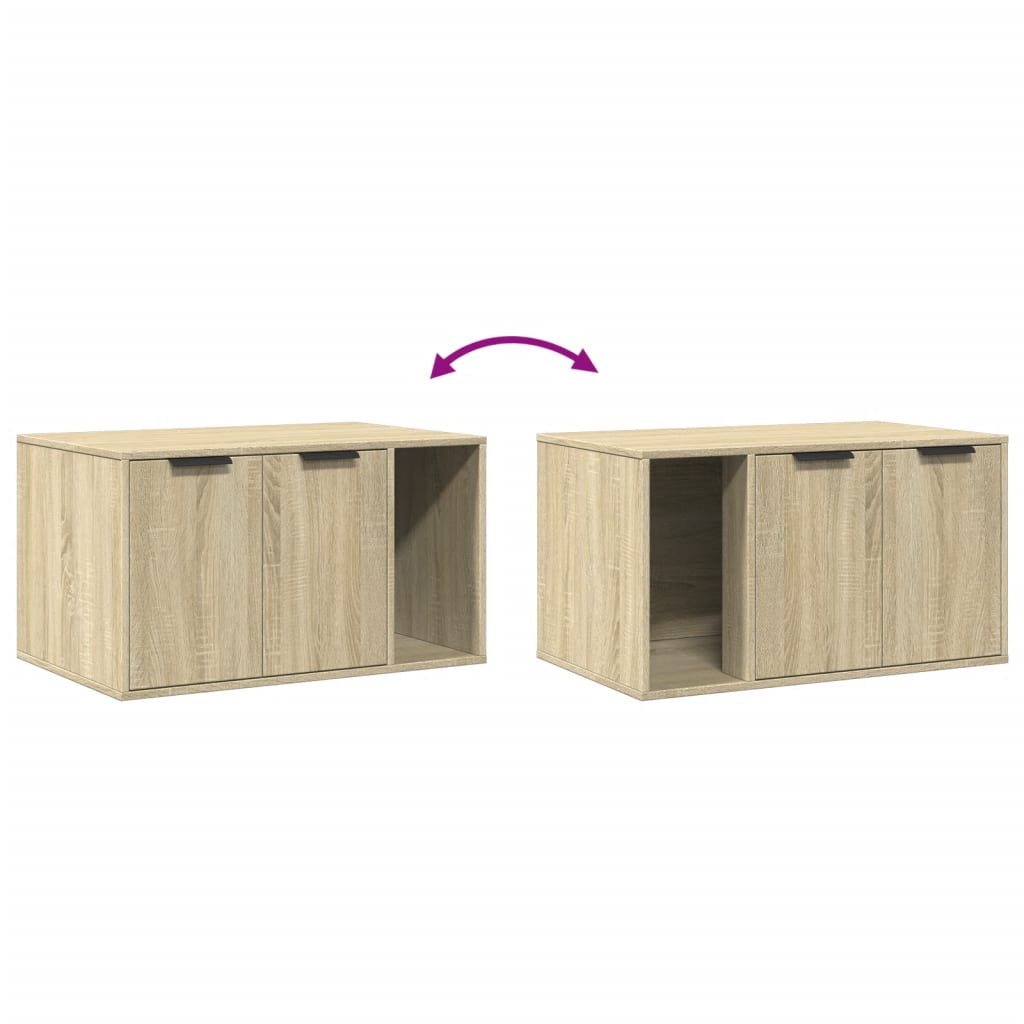 Recinto Lettiera Gatti Rovere Sonoma 80x50x45 cm in Truciolato
