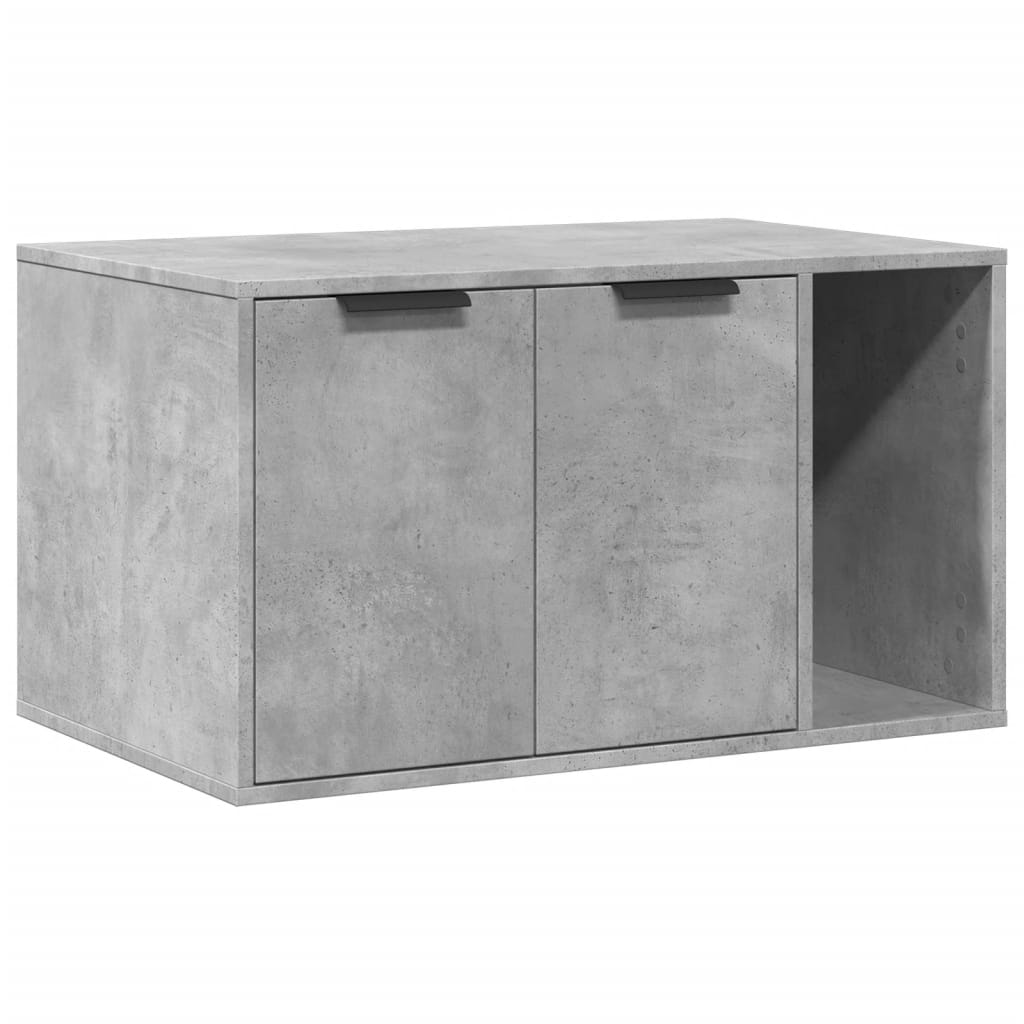 Recinto Lettiera Gatti Grigio Cemento 60x40x40 cm in Truciolato