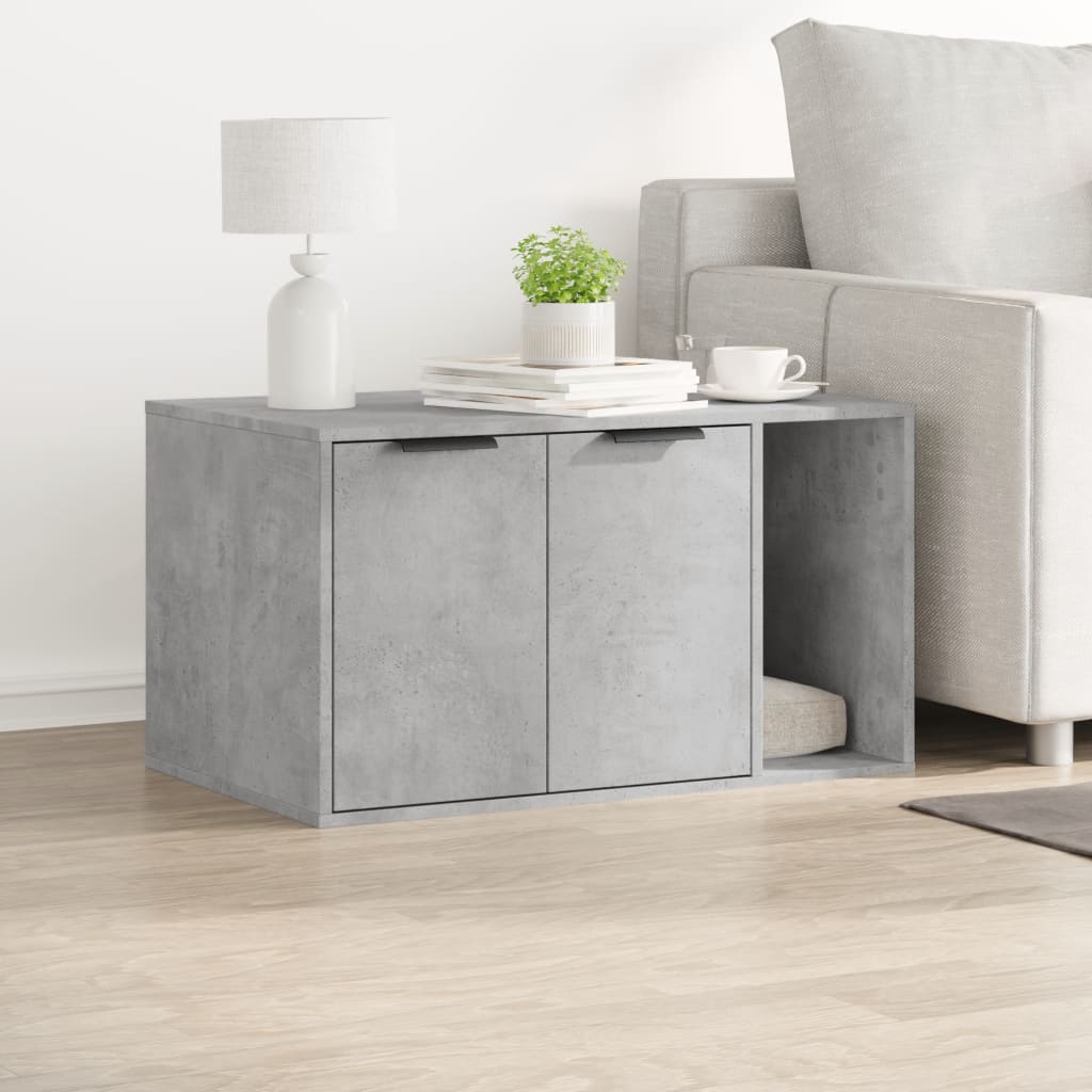 Recinto Lettiera Gatti Grigio Cemento 60x40x40 cm in Truciolato
