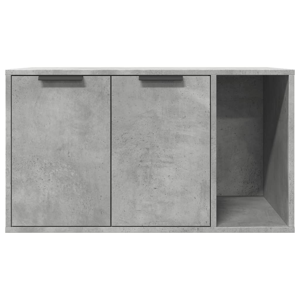 Recinto Lettiera Gatti Grigio Cemento 60x40x40 cm in Truciolato