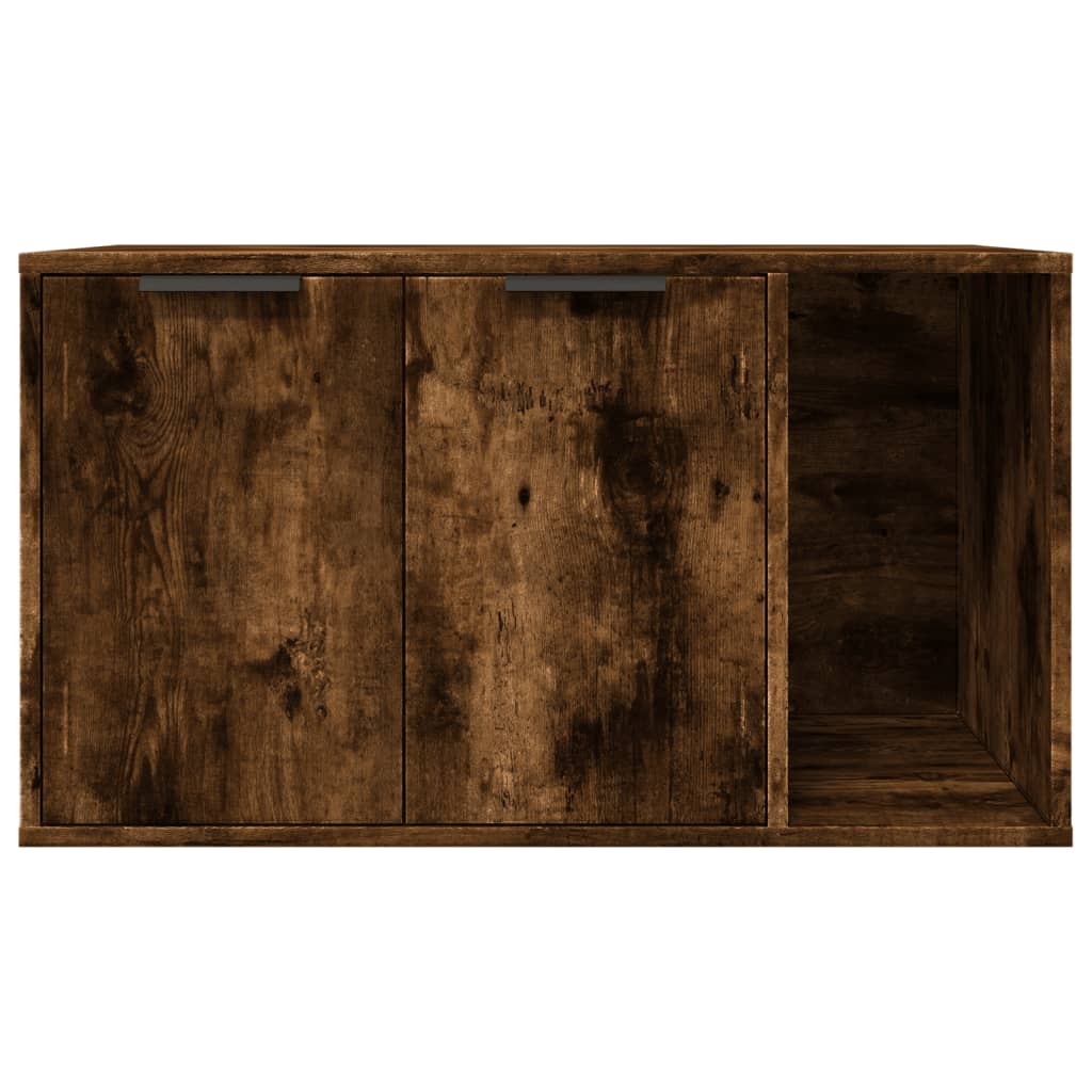 Recinto Lettiera Gatti Rovere Fumo 80x50x45 cm in Truciolato