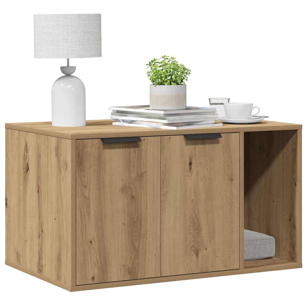 Recinto Lettiera Rovere Artigianale 80x50x45 cm in Truciolato