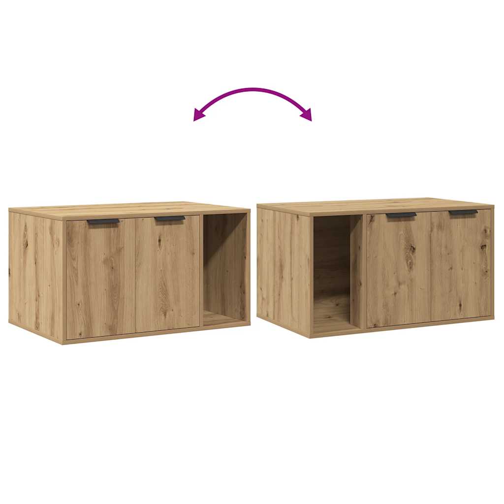 Recinto Lettiera Rovere Artigianale 80x50x45 cm in Truciolato
