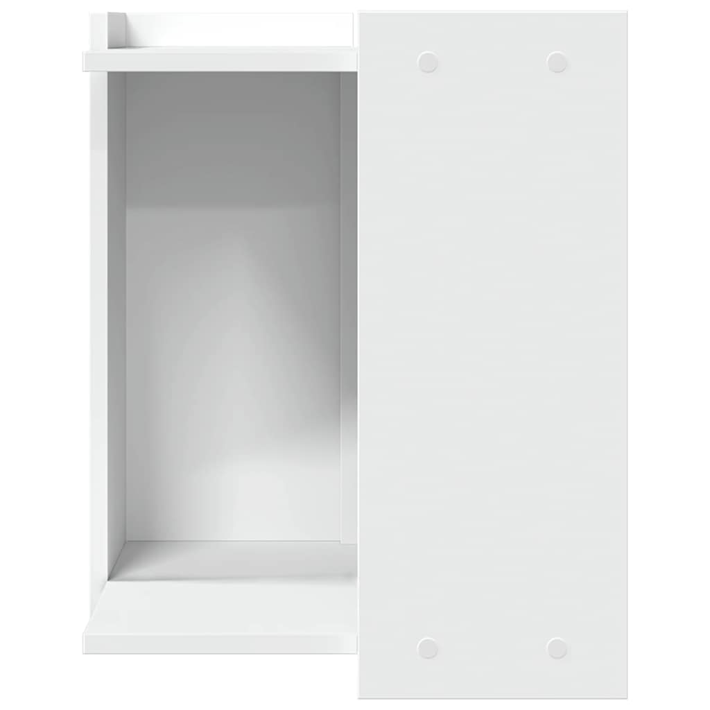 Recinto per Lettiera per Gatti Bianco 80x50x45 cm in Truciolato