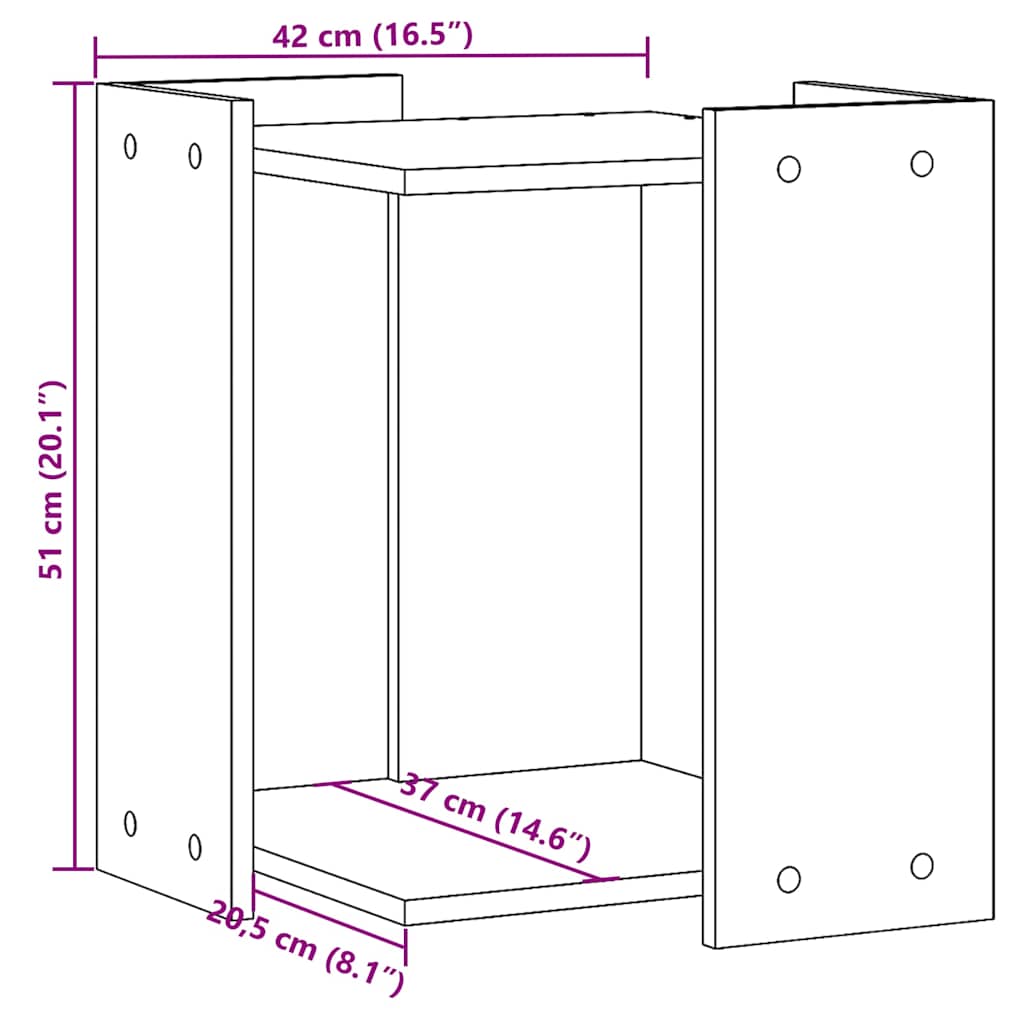 Recinto per Lettiera per Gatti Nero 60x40x40 cm in Truciolato