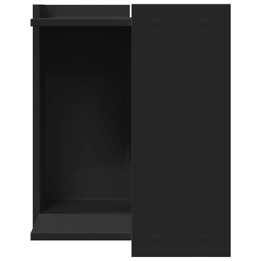 Recinto per Lettiera per Gatti Nero 60x40x40 cm in Truciolato