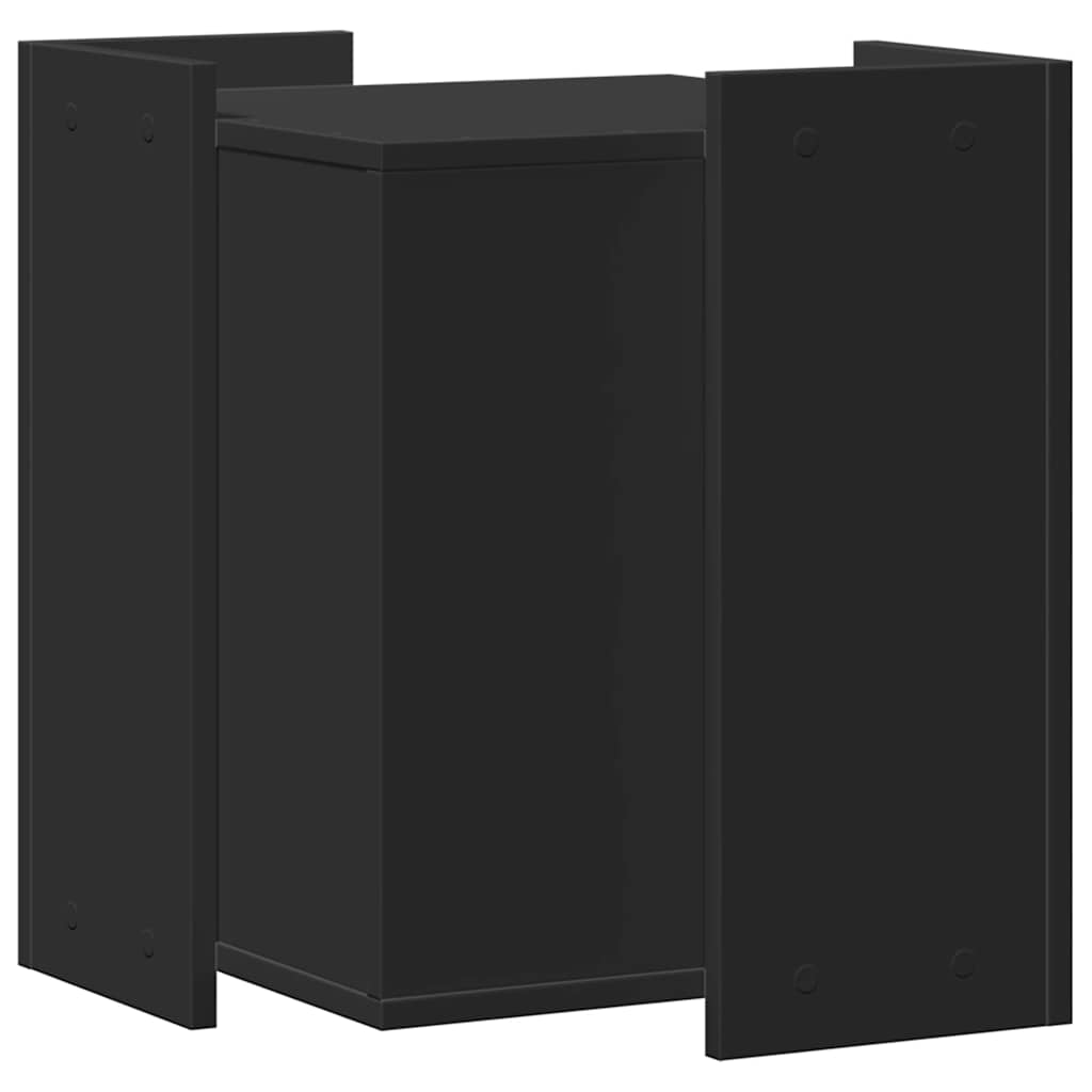 Recinto per Lettiera per Gatti Nero 60x40x40 cm in Truciolato