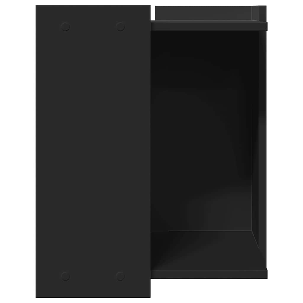 Recinto per Lettiera per Gatti Nero 60x40x40 cm in Truciolato