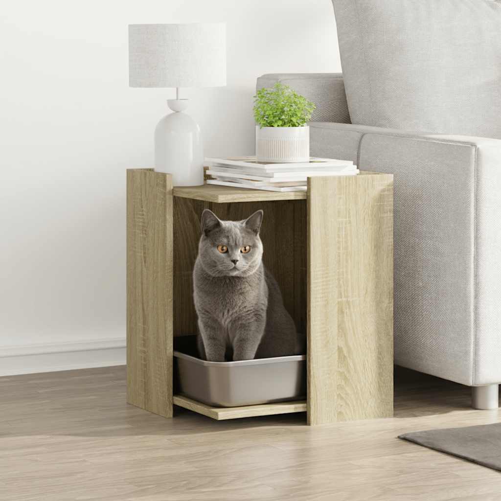 Recinto Lettiera Gatti Rovere Sonoma 60x40x40 cm in Truciolato