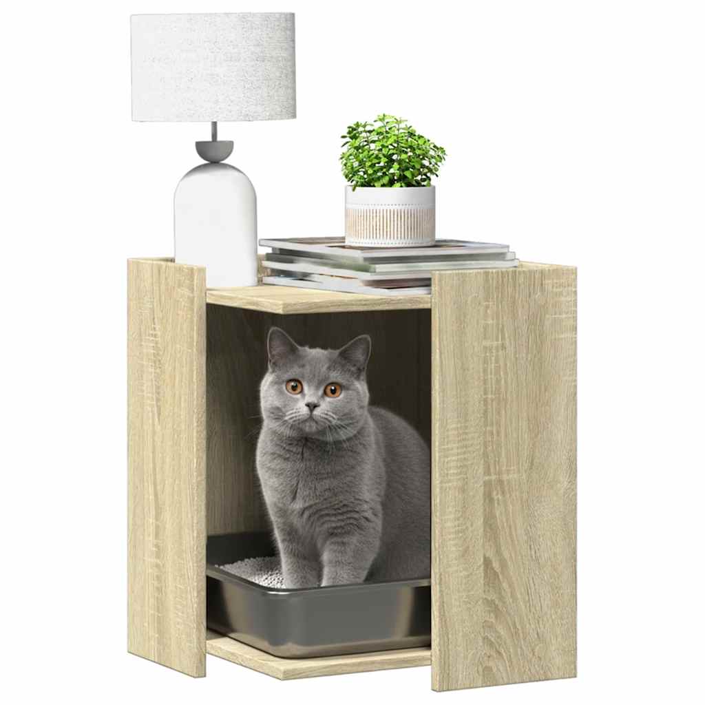 Recinto Lettiera Gatti Rovere Sonoma 60x40x40 cm in Truciolato