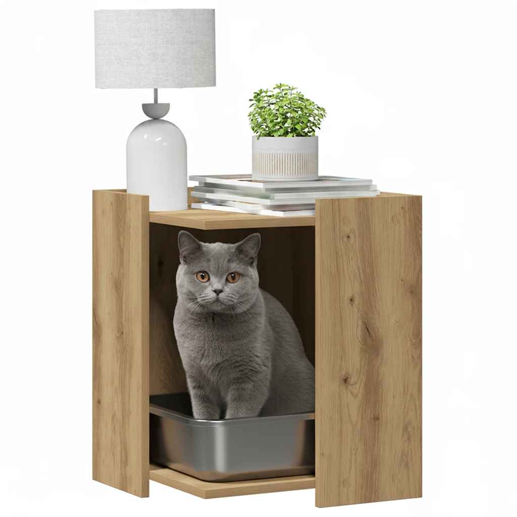 Recinto Lettiera Rovere Artigianale 42x42x51 cm in Truciolato