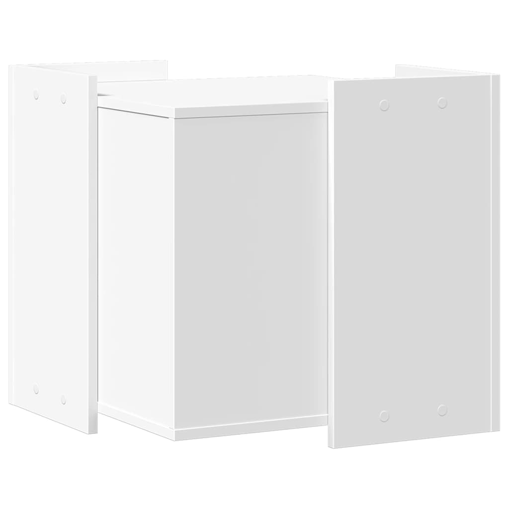 Recinto per Lettiera per Gatti Bianco 53x53x51 cm in Truciolato