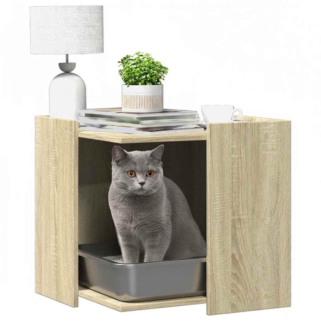 Recinto Lettiera Gatti Rovere Sonoma 53x53x51 cm in Truciolato