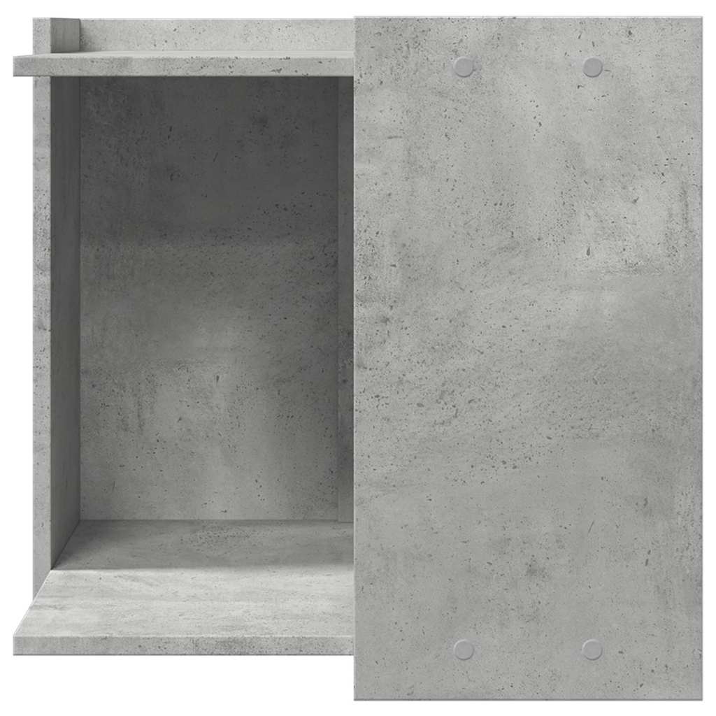 Recinto Lettiera Gatti Grigio Cemento 53x53x51 cm in Truciolato
